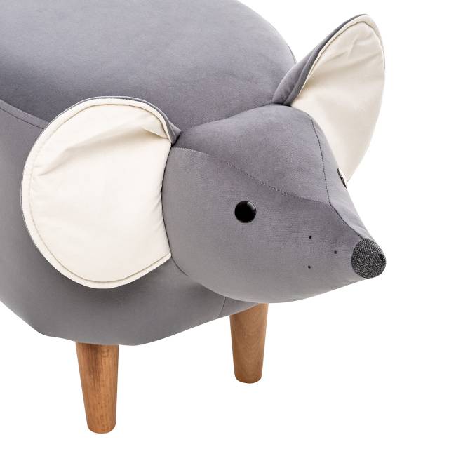 Пуф Leset Mouse COMBI V32 серый, компаньон V01 белый Бук Пуф Leset Mouse COMBI V32 серый, компаньон V01 белый Бук