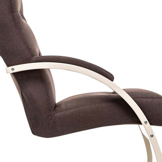 Кресло-качалка Leset Милано Слоновая кость Malmo 28 (коричневый)