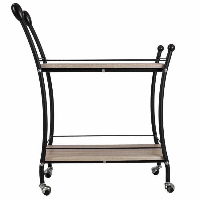 Стол сервировочный Марко дуб сонома/эбеновое дерево/черный Стол сервировочный Марко дуб сонома/эбеновое дерево/черный