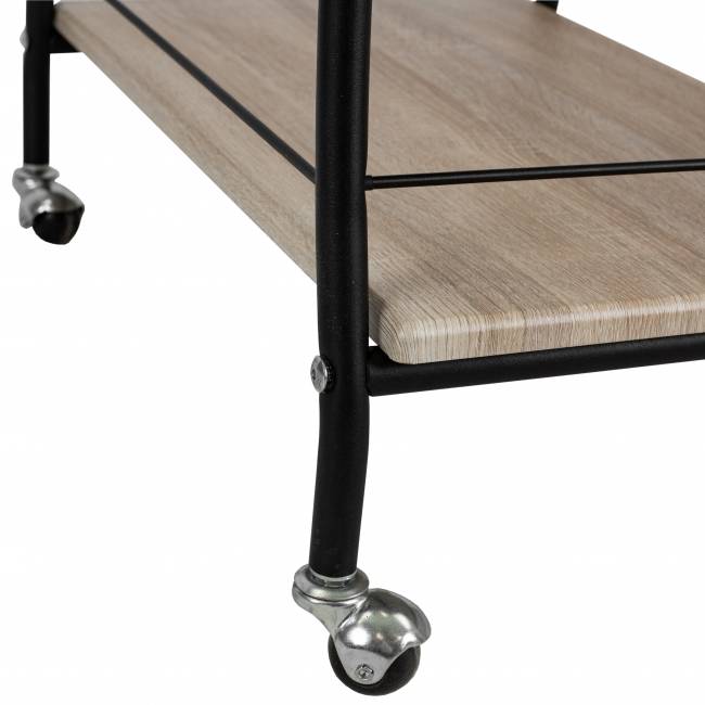 Стол сервировочный Марко дуб сонома/эбеновое дерево/черный Стол сервировочный Марко дуб сонома/эбеновое дерево/черный