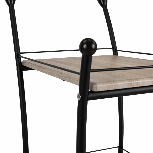 Стол сервировочный Марко дуб сонома/эбеновое дерево/черный Стол сервировочный Марко дуб сонома/эбеновое дерево/черный