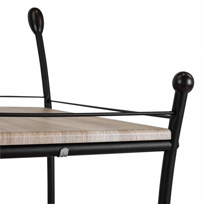 Стол сервировочный Марко дуб сонома/эбеновое дерево/черный Стол сервировочный Марко дуб сонома/эбеновое дерево/черный