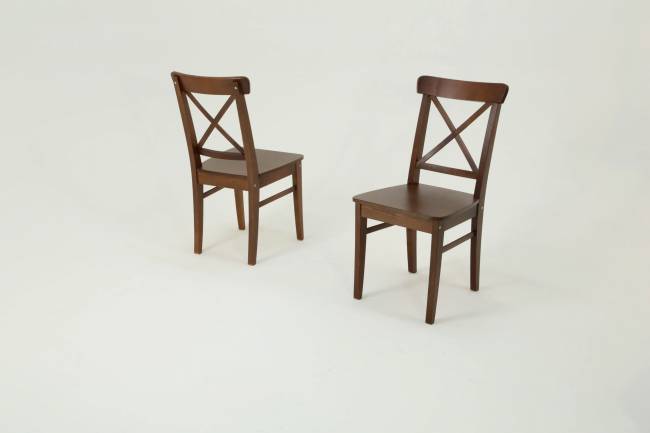 Стол Монте М 90 орех со стульями Ингольф орех