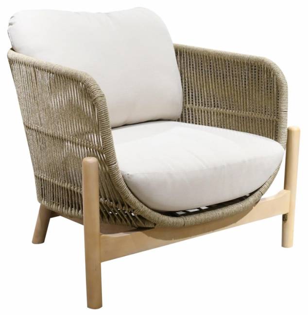 Комплект деревянной плетеной мебели Talara бежевый, лен Комплект деревянной плетеной мебели Talara бежевый, лен