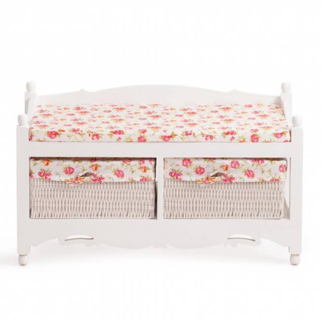 Обувница с 2-я корзинами Secret De Maison RIMI ( mod. TT-BH003 ), белый