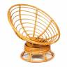 Кресло-качалка PAPASAN/ПАПАСАН w 23/01 B /с подушкой/ 115х78х104 см, Honey (мед), флок Олива, 23 Honey (мед)