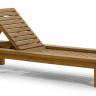 Шезлонг-лежак деревянный с матрасом Roova 2170х770х340 мм