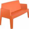 Диван пластиковый двухместный Box Sofa оранжевый 1380x620x800 мм