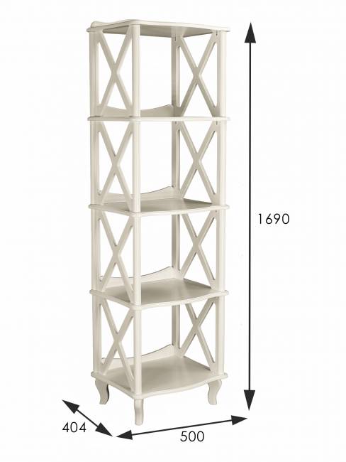 Этажерка-стеллаж Джульетта 4 уровня, дуб шампань Л