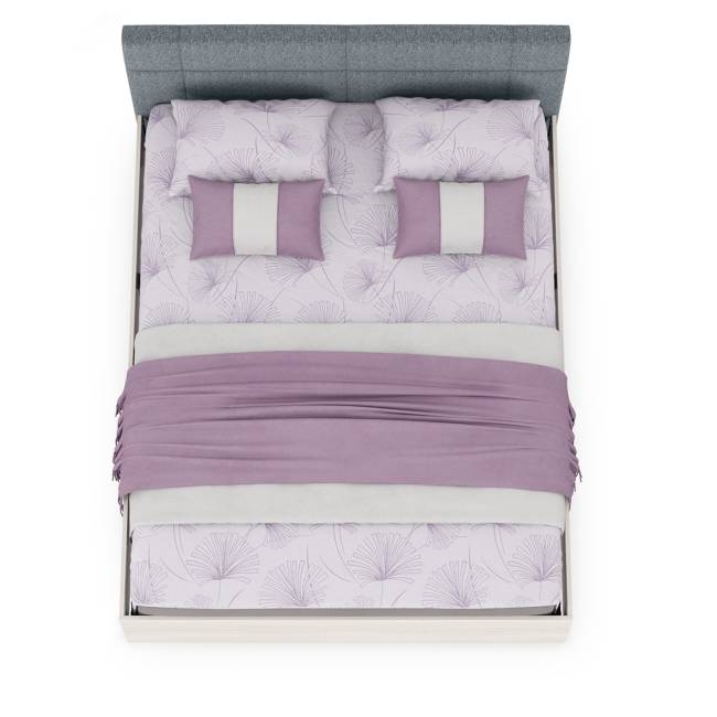 Двуспальная кровать с мягкой спинкой с ортопедическим основанием Ника цвет ясень анкор светлый Двуспальная кровать с мягкой спинкой с ортопедическим основанием Ника цвет ясень анкор светлый