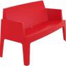 Диван пластиковый двухместный Box Sofa красный 1380x620x800 мм