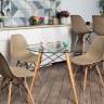 Стул Eames Style DSW бежевый (разборный каркас)