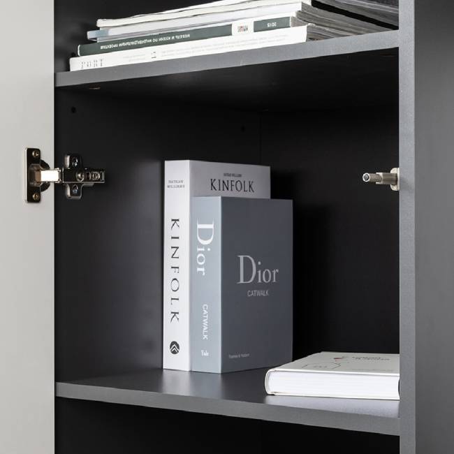 Два шкафа Сидней 13.200 цвет антрацит/МДФ веллюто капучино