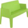Диван пластиковый двухместный Box Sofa зеленый 1380x620x800 мм
