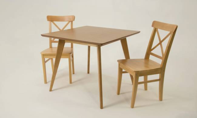 Стол Сканди М 100 натур со стульями Ингольф натур
