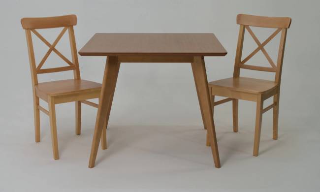 Стол Сканди М 100 натур со стульями Ингольф натур