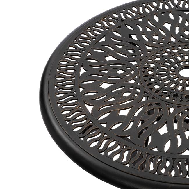 Комплект Secret De Maison Quartet/Квартет (стол +4 стула) алюминиевый сплав, бронза/bronze бронза/bronze алюминиевый сплав