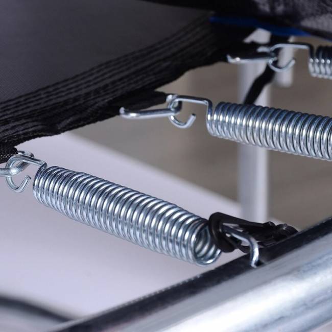 Батут "Atlas Sport", 312 см - 10ft BASIC (3 ноги) с внешней сеткой и лестницей BLUE