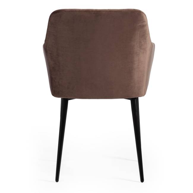 Кресло Bremo/Бремо (мод. 708) (1шт.в упаковке) ткань/металл, 58х55х83см, коричневый бархат 12/черный коричневый ткань/металл