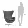 Кресло EGG STYLE CHAIR зеленый, искусственная замша