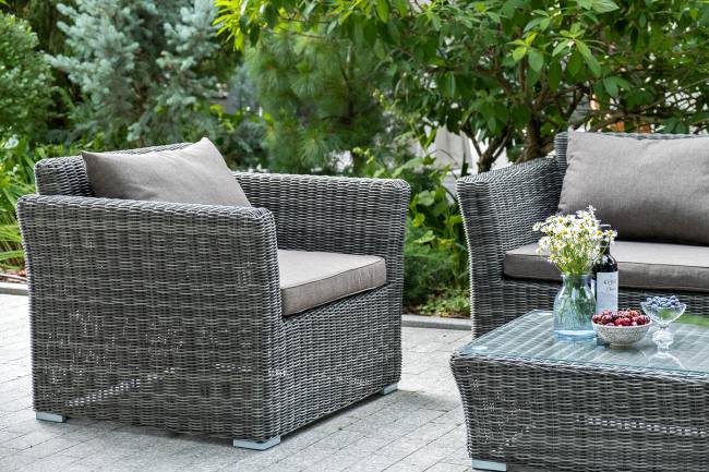 "Капучино" кресло из искусственного ротанга, цвет графит "Капучино" кресло из искусственного ротанга, цвет графит