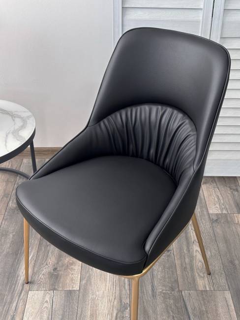 Стул ABRIOLA Black Ti-25, PU / бронзовый, ®DISAUR