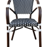 "Кабри" плетеный стул из искусственного ротанга, цвет черно-белый