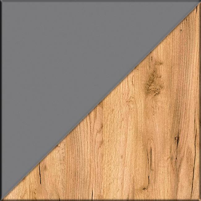 Два больших комода Остин цвет белый шагрень/серый графит/дуб крафт золотой