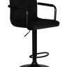 Стул барный DOBRIN KRUGER ARM BLACK, черный вельвет (LAR-E2041-52)