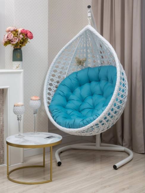 Подвесное кресло из искусственного ротанга "AF-412A-XL", белый Подвесное кресло из искусственного ротанга "AF-412A-XL", белый