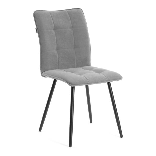 Комплект кресло+стул Bari/Бари LT, велюр, серый/черный, 29 серый/черный флок