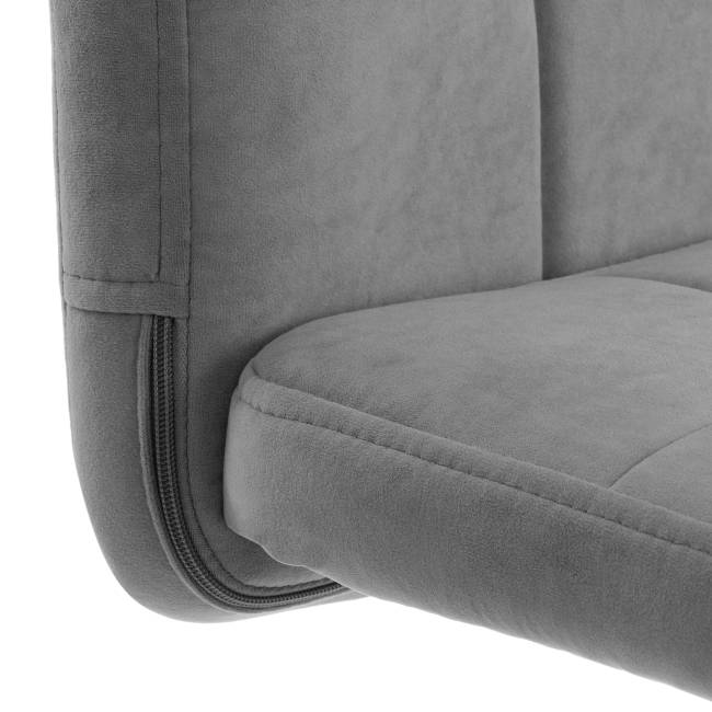 Комплект кресло+стул Bari/Бари LT, велюр, серый/черный, 29 серый/черный флок