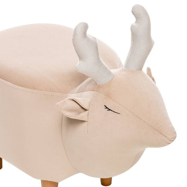 Пуф Leset Maral COMBI V18 бежевый, компаньон Milos 02 белый Бук