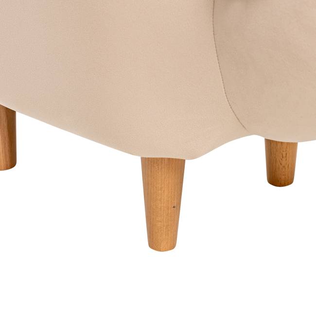 Пуф Leset Maral COMBI V18 бежевый, компаньон Milos 02 белый Бук