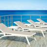 Столик пластиковый для лежака Ocean Side Table белый 450х450х450 мм