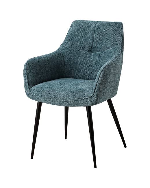 Стул обеденный Lynet рогожка голубой