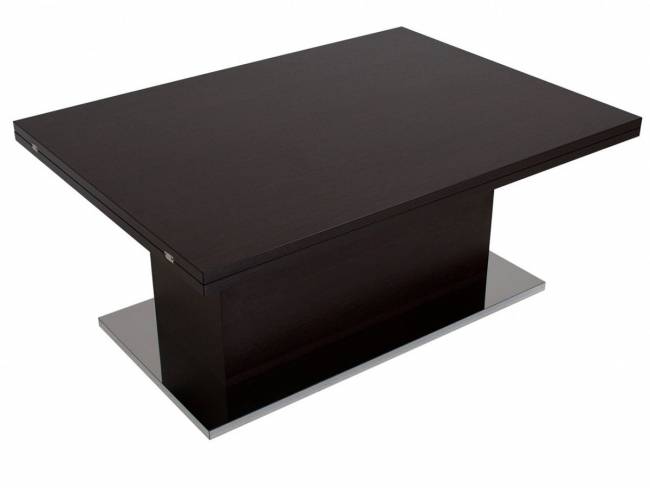 Стол-трансформер Левмар Slide D23/S95 венге/ опоры сатинированная сталь