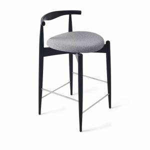 Стул Noble полубарный, массив бука - серый - бук черный