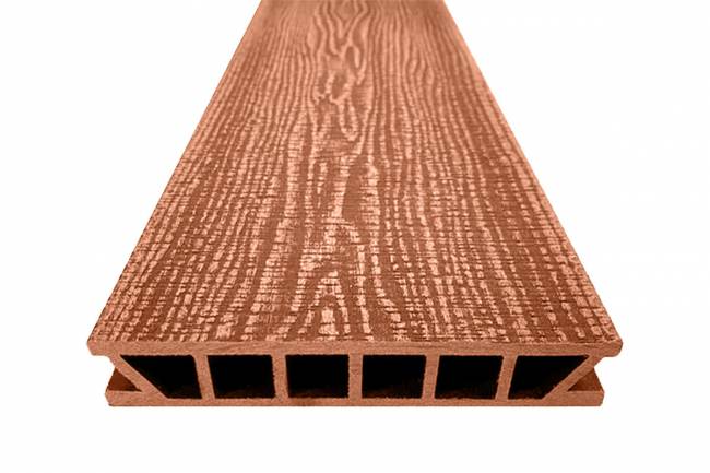 Террасная доска Deckron Woodlike 153*28*6000мм, терракот
