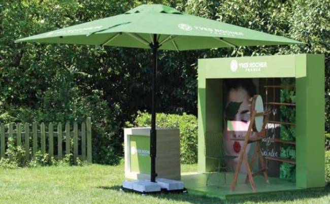 Зонт профессиональный 4х4 м Lux Telescopic бежевый 4000х4000 мм