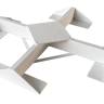 Зонт профессиональный четырехкупольный 6х6 м Alu Poker Starwhite белый, слоновая кость 6000х6000 мм