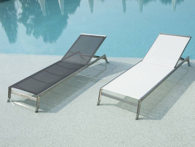 Шезлонг-лежак металлический Zen антрацит 2030х650х290 мм Шезлонг-лежак металлический Zen антрацит 2030х650х290 мм