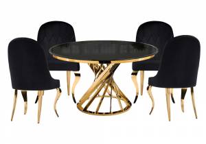 Обеденная группа Аган black / gold Обеденная группа Аган black / gold