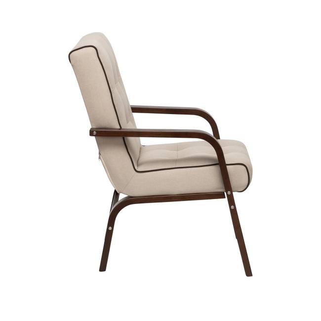 Кресло Leset Модена Орех текстура Malmo 05 (бежевый), кант Malmo 28 (коричневый) Кресло Leset Модена Орех текстура Malmo 05 (бежевый), кант Malmo 28 (коричневый)