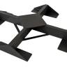 Зонт профессиональный двухкупольный 2.9х6.3 м Galaxia Dual T Timber имитация ироко, слоновая кость 2900х6300 мм
