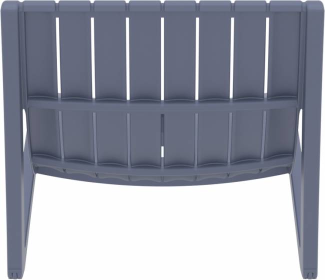 Шезлонг-лежак пластиковый Slim темно-серый 1800х720х700 мм