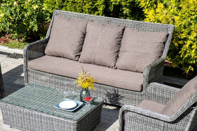 "Гляссе" лаунж-зона из искусственного ротанга, цвет графит "Гляссе" лаунж-зона из искусственного ротанга, цвет графит