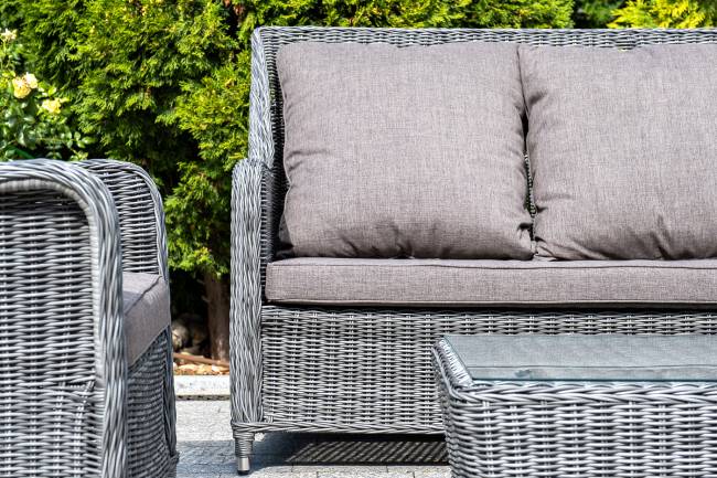 "Гляссе" лаунж-зона из искусственного ротанга, цвет графит "Гляссе" лаунж-зона из искусственного ротанга, цвет графит