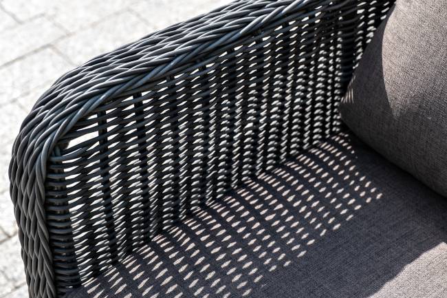 "Гляссе" лаунж-зона из искусственного ротанга, цвет графит "Гляссе" лаунж-зона из искусственного ротанга, цвет графит