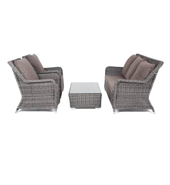 "Гляссе" лаунж-зона из искусственного ротанга, цвет графит "Гляссе" лаунж-зона из искусственного ротанга, цвет графит